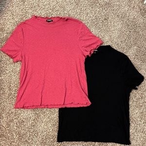 Cute pink and black express t-shirts. Very comfortable and great for summer.